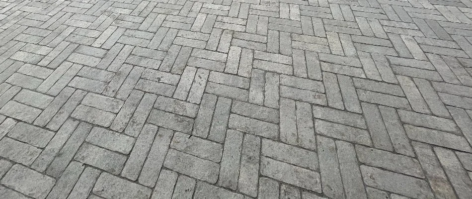Basketweave pattern on pavers in Omaha, NE.